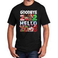 Goodbye 2022 Hello 2023 Cute Christmas Tee Basic T-shirt | Artistshot