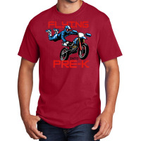 Flying Into Pre-k Pre-kindergarten Kids Dirt Bike (2) Basic T-shirt | Artistshot