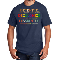 Decenter Decolonize Dismantle Basic T-shirt | Artistshot