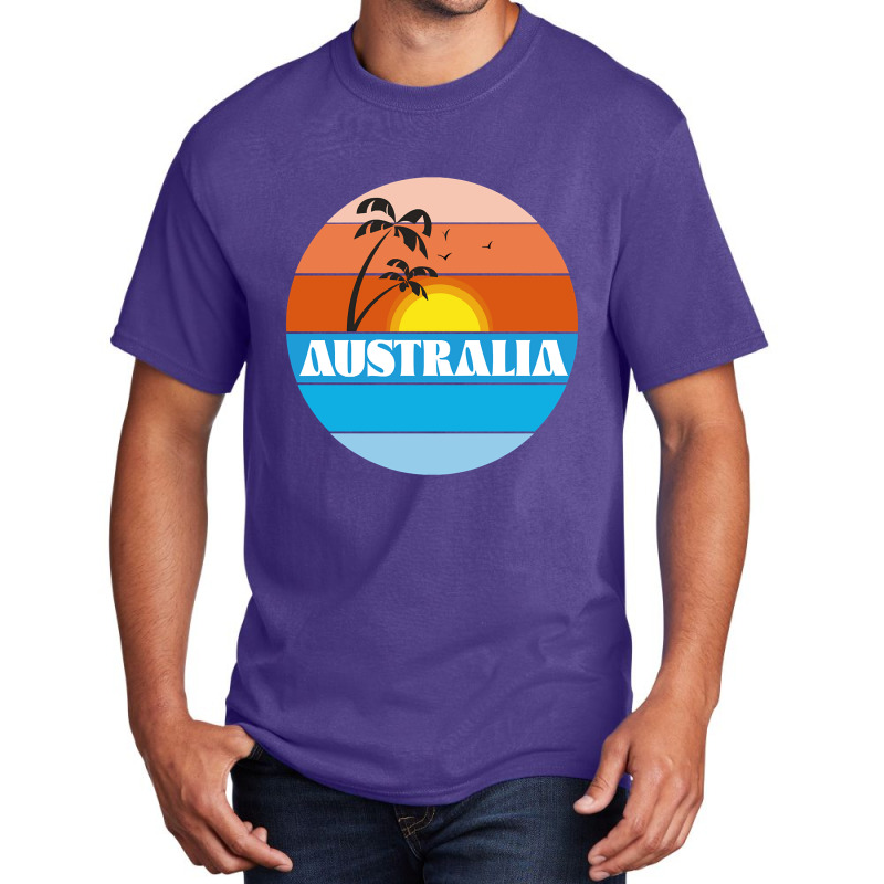 Australian 80s Sunset Basic T-shirt | Artistshot