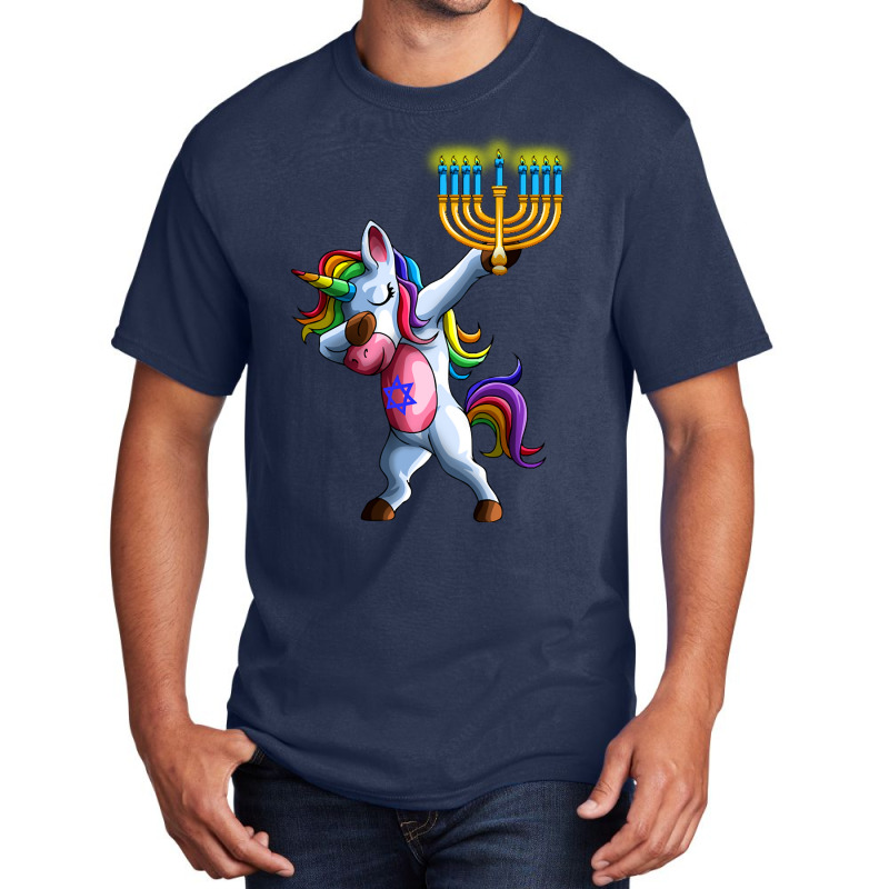 Jewnicorn Jewish Unicorn Cute Hanukkah Chanukkah Gift Basic T-shirt | Artistshot