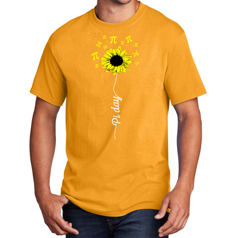 Happy Pi Day Mathematics Math Teacher Sunflower Basic T-shirt by brumfieldportillo7vlpq8 | Artistshot