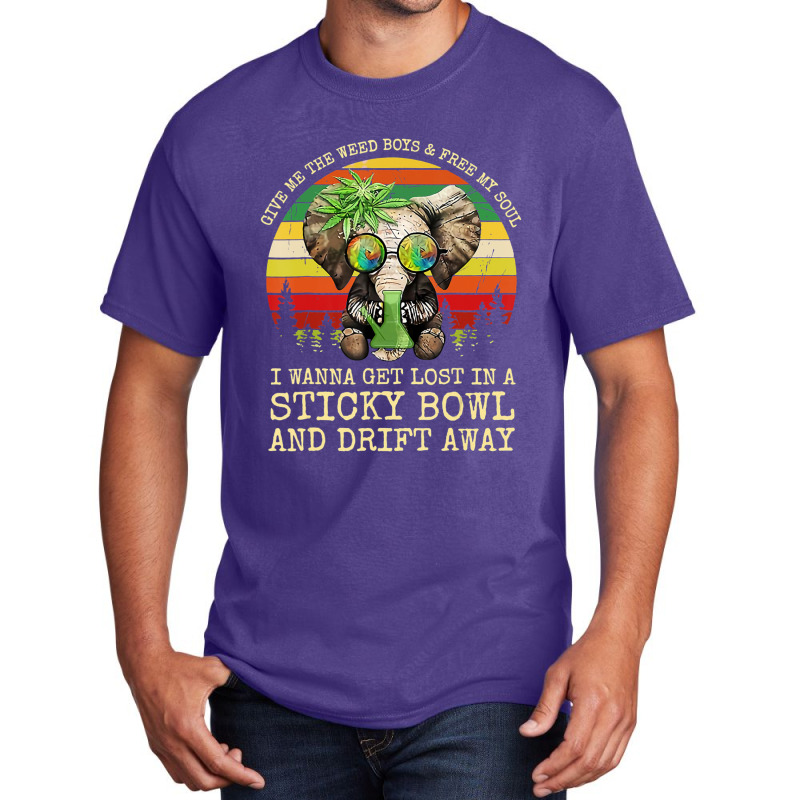 Cool Elephant Smoking Weed Bong Marijuana Cannabis Stoner Basic T-shirt | Artistshot