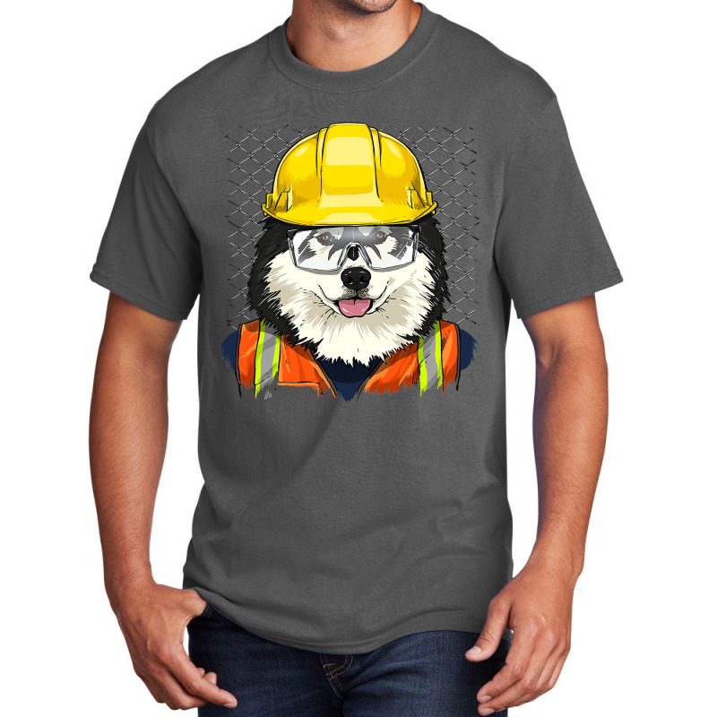 Alaskan Malamute Construction Worker Alaskan Malamute Dog 234 Basic T-shirt | Artistshot