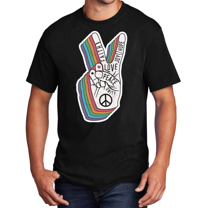 Peace Works Basic T-shirt by Sizemore Adame | Artistshot