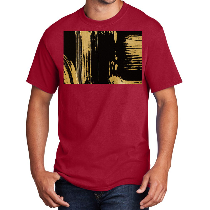 Gold Textured Basic T-shirt by ElaineABernard | Artistshot