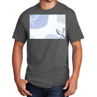 Patterned Blue Background Basic T-shirt | Artistshot