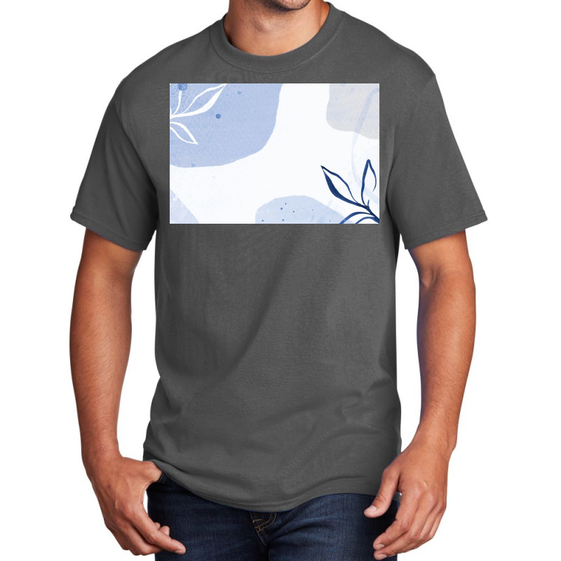 Patterned Blue Background Basic T-shirt by ElaineABernard | Artistshot