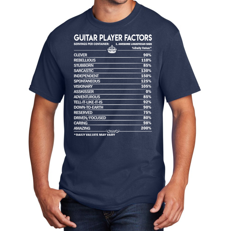 Guitar Player T Shirt - Guitar Player Factors Daily Gift Item Tee Basic T-shirt | Artistshot