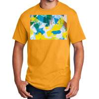 Yellow Paint Textured Basic T-shirt | Artistshot