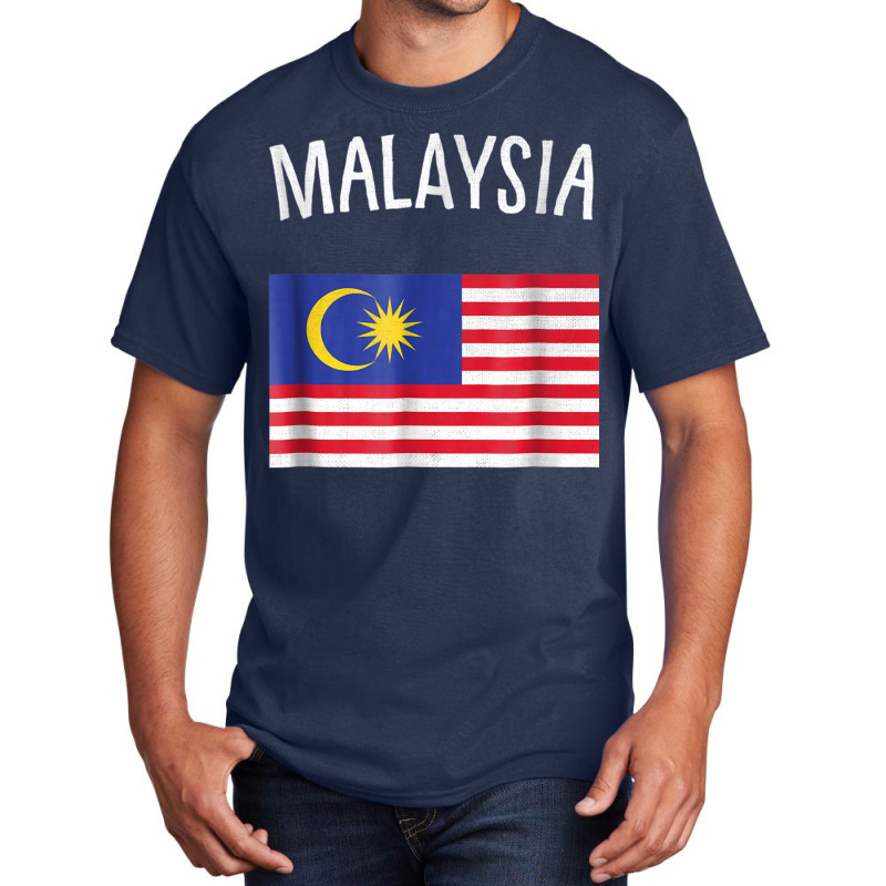 Malaysia Flag Basic T-shirt by LUCYICHARDS | Artistshot