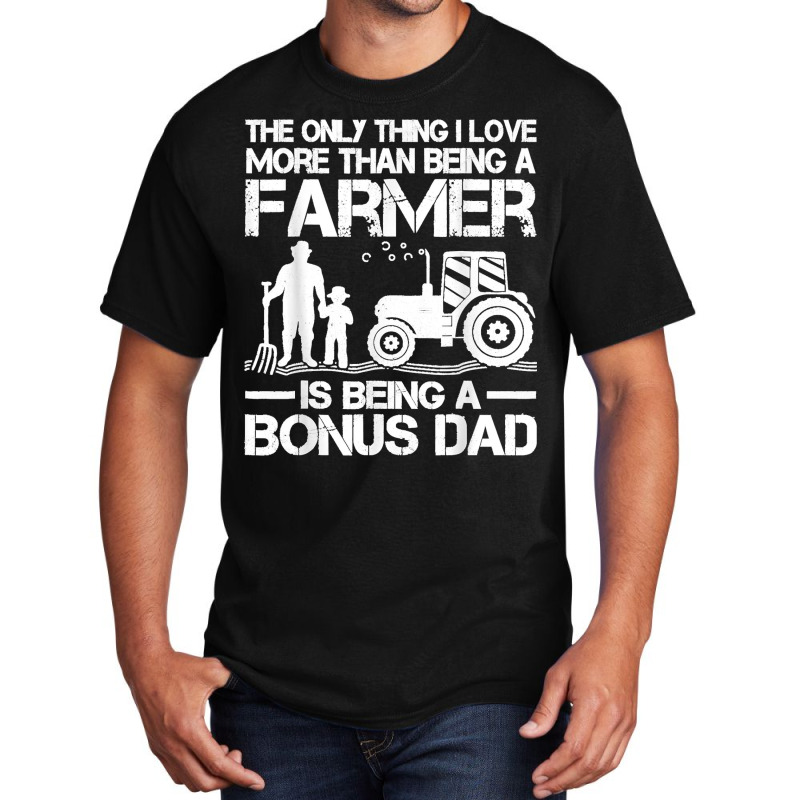 Funny Farming Tractor Retro Farmer Bonus Dad Father's Day Basic T-shirt | Artistshot