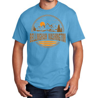 Vintage Bellingham Washington Mountain Print Basic T-shirt | Artistshot