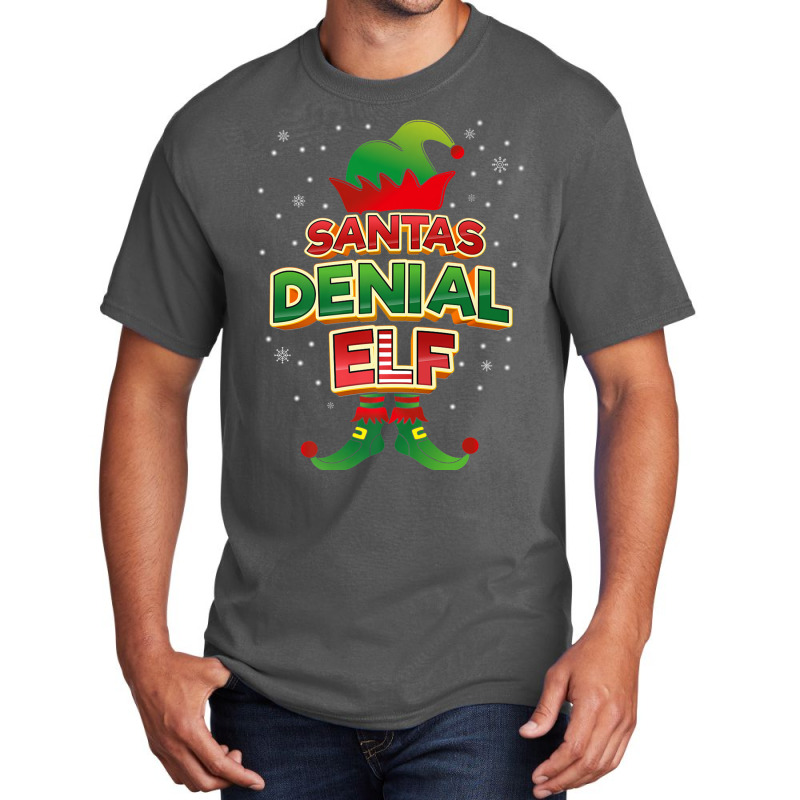 Denial Elf Christmas Basic T-shirt by kakashop | Artistshot