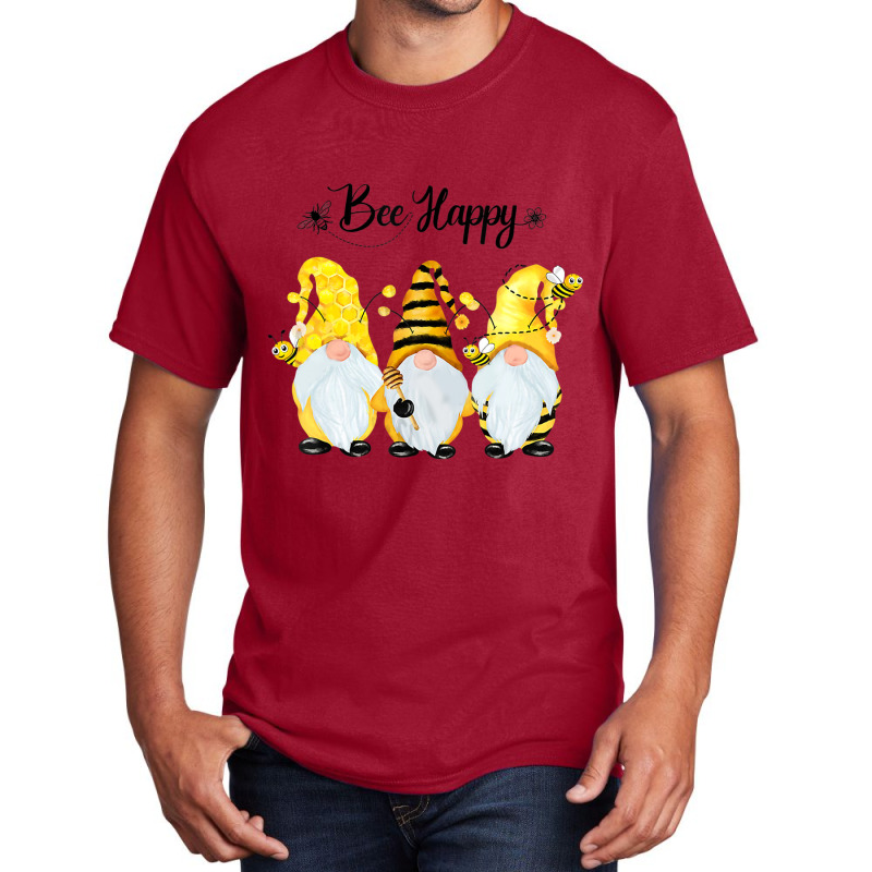 Bee Happy Bee Gnome Spring Basic T-shirt | Artistshot