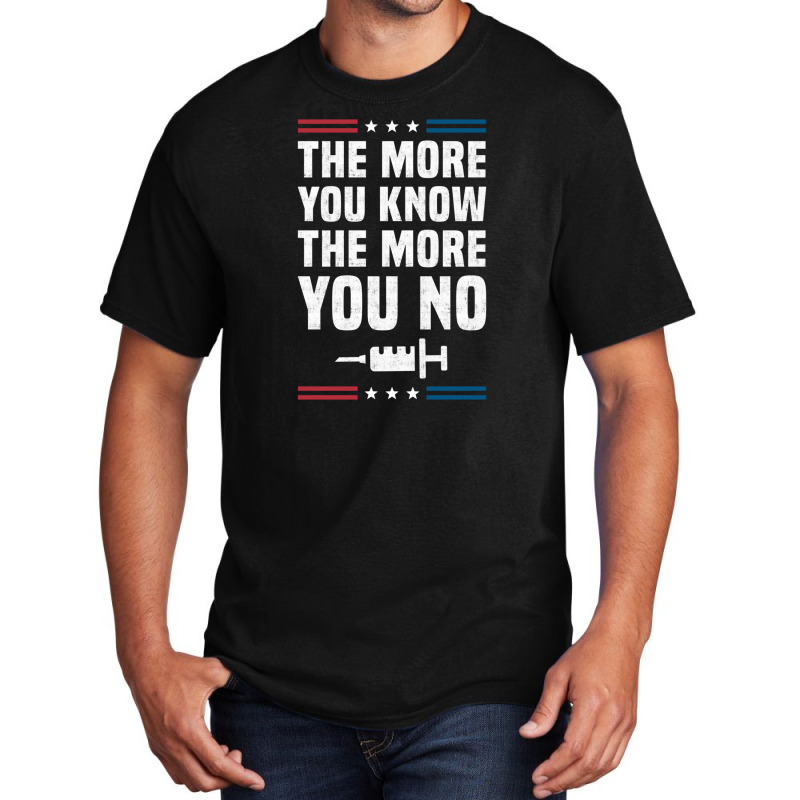 The More You Know The More You No Anti Vaccine Mandates Long Sleeve Basic T-shirt by JesusManuelArredondo | Artistshot