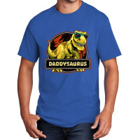 Daddysaurus Fathers Day T Rex Dinosaur Daddy Saurus Men Basic T-shirt | Artistshot