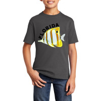 Florida Butterfly Fish, Tropical Coral Marine Animal Basic Youth T-shirt | Artistshot