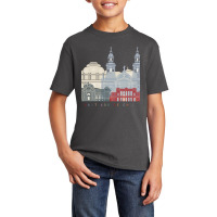 Santiago De Chile V2 Skyline Poster Basic Youth T-shirt | Artistshot