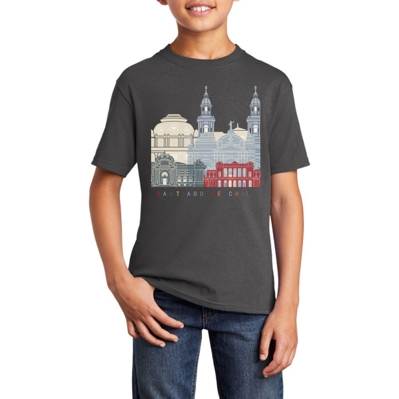 Santiago De Chile V2 Skyline Poster Basic Youth T-shirt | Artistshot