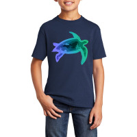 Sea Turtle Layer Cave _ Blue Green Basic Youth T-shirt | Artistshot