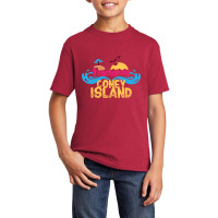 Beachaholic In Coney Island, Usa Basic Youth T-shirt | Artistshot