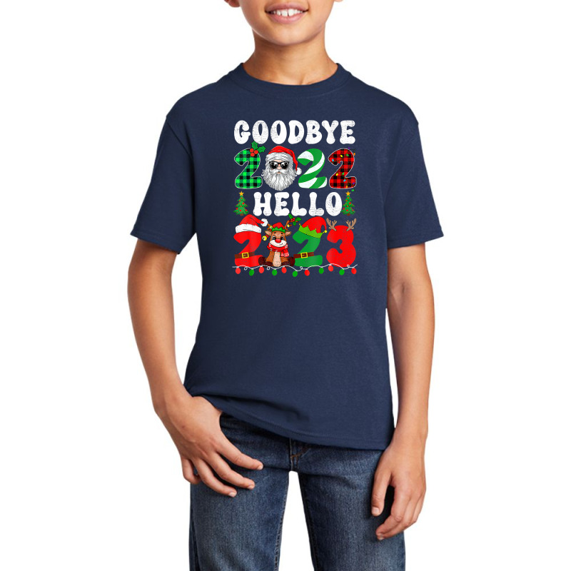 Goodbye 2022 Hello 2023 Merry Christmas Happy New Year 2023 Basic Youth T-shirt by mowrygalibal | Artistshot