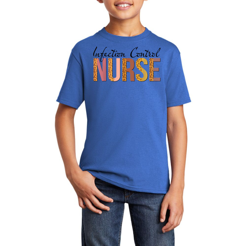 Leopard Infection Control Nurse Print For Nursing Student T Shirt Basic Youth T-shirt | Artistshot