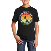 Fishing - Fishing Legend Reel Cool Pop Pop. Basic Youth T-shirt | Artistshot