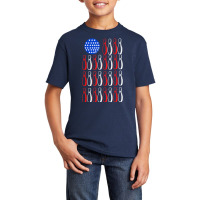 American Flag Patriot Patriotic Strike Sports Bowler Bowling Basic Youth T-shirt | Artistshot