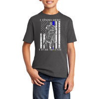 I Stand Here I Fear No Evil Crusader Knight Templar T Shirt Basic Youth T-shirt | Artistshot