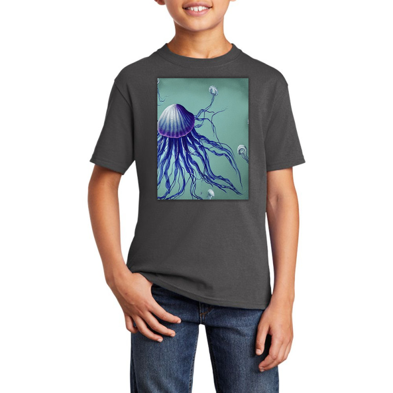 Jellyfish Artwork Digitalart Basic Youth T-shirt | Artistshot