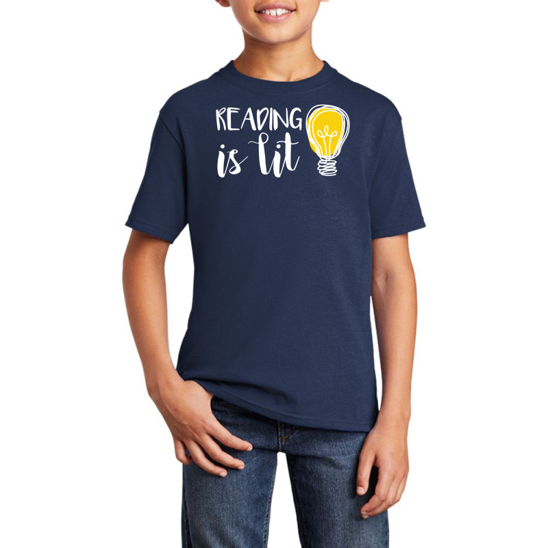 Reading Is Lit English Teacher For Bookworms Basic Youth T-shirt by bummercaught | Artistshot