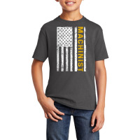 Machinist Us Flag Distressed Machining Lathe Milling Turning T Shirt Basic Youth T-shirt | Artistshot