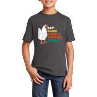 Eat Sleep Raise A Chicken Repeat Chicken Basic Youth T-shirt | Artistshot