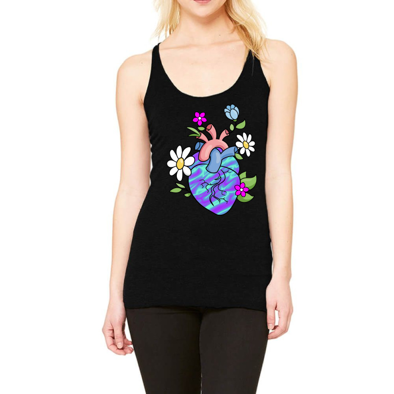 Flower Heart Spring Racerback Tank by Amitabart | Artistshot