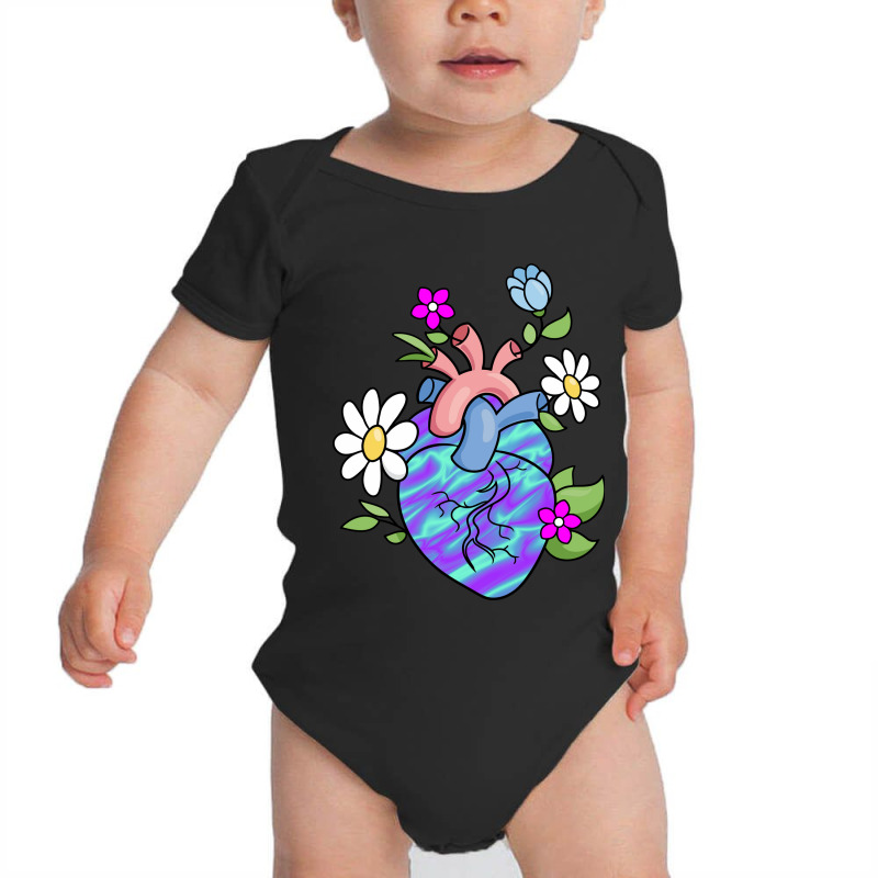 Flower Heart Spring Baby Bodysuit | Artistshot