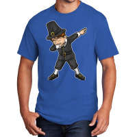 Dabbing Pilgrim Boy Happy Thanksgiving Day Gifts Kids Men Basic T-shirt | Artistshot