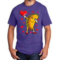 Dabbing Taco Heart Love Valentines Day Boys Kids Food Lover Basic T-shirt | Artistshot