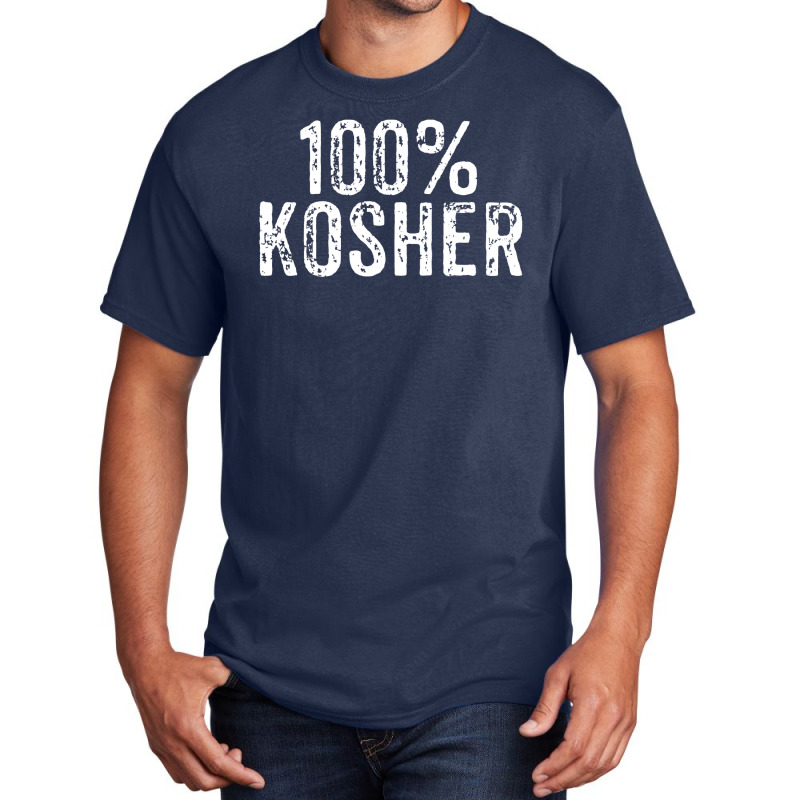 Funny 100 Kosher Chanukah Gift Basic T-shirt by ScottArtist | Artistshot