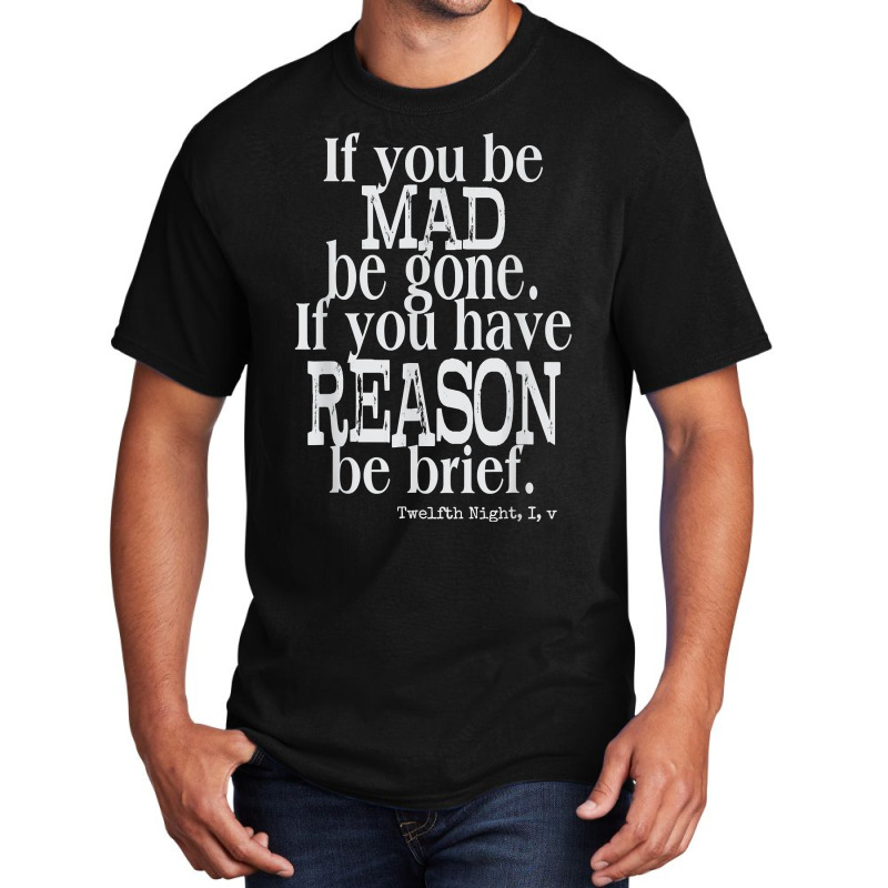 Funny Shakespeare Insult Quote  From Twelfth Night Basic T-shirt by inggaerzoahg | Artistshot