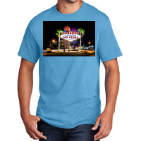 Las Vegas Sign Basic T-shirt | Artistshot