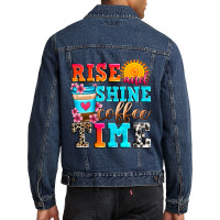 Rise And Shine Coffee Time Men Denim Jacket | Artistshot