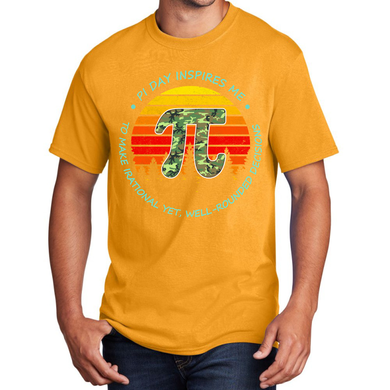 Limited Edition Pi Digits Camo Vintage Math Teacher Happy Pi Day Basic T-shirt by greggjvandervor | Artistshot