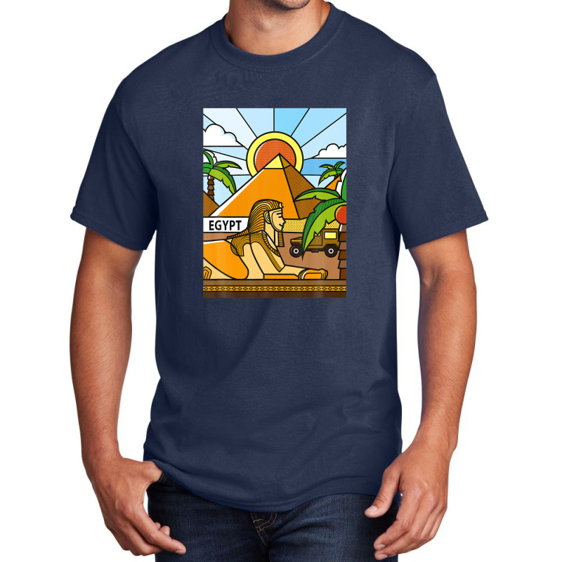 Old Egypt Ancient Egyptian Sphinx & Pyramids Xmas Halloween Basic T-shirt | Artistshot