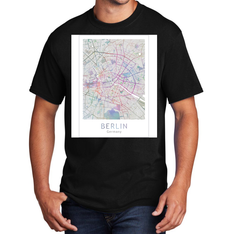 Berlin City Map Europe Germany Travel Basic T-shirt | Artistshot