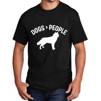 Womens Alaskan Malamute Dogs Greater Better Than People Funny Cute V N Basic T-shirt | Artistshot