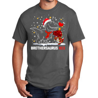 Brothersaurus Brother Dinosaur Christmas Pajamas Trex Family T Shirt Basic T-shirt | Artistshot