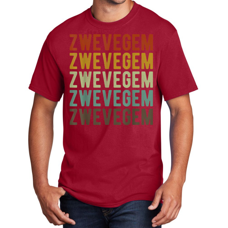 Zwevegem City Belgium Retro T Shirt Basic T-shirt | Artistshot