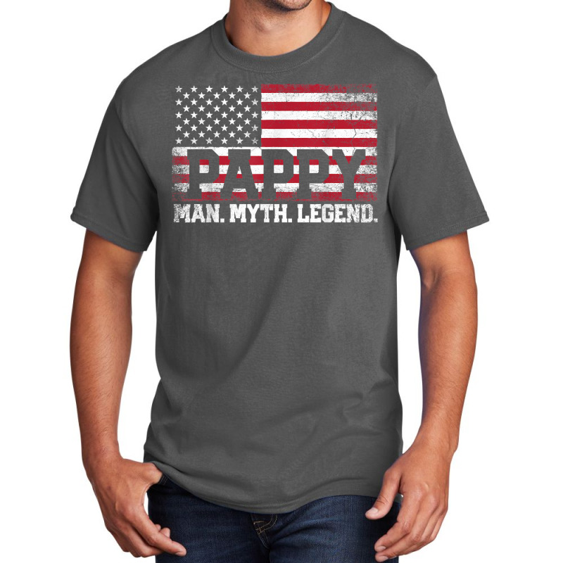 Mens Pappy The Man Myth Legend American Flag Father's Day Gift T Shirt Basic T-shirt | Artistshot